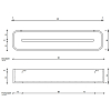 Decor Walther Black Stone Полочка для душа 45x10см., подвесная, цвет: черный матовый/хром