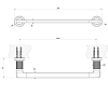Gessi Inciso Полотенцедержатель, 30 см. подвесной, цвет: black XL