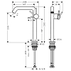 Hansgrohe Tecturis S Смеситель для раковины, высокий, 1 отв., CoolStart EcoSmart+, с донным клапаном Push-Open, цвет: черный матовый