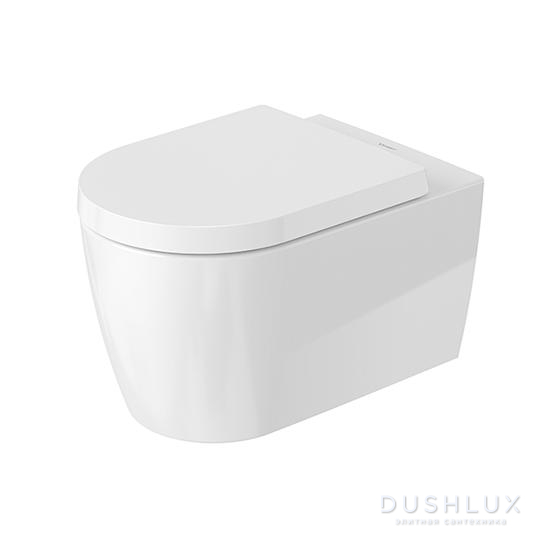 Фото Duravit ME BY Starck Унитаз подвесной 57х37 см, Rimless, включая крепление Durafix, цвет: белый матовый