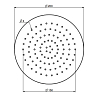 Carlo Frattini Spillo Steel Верхний душ Ø 200 мм., цвет: INOX