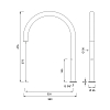 CEA Design FREE IDEAS Излив для кухни 47.5см., поворотный, инфракрасный, цвет: нержавеющая сталь