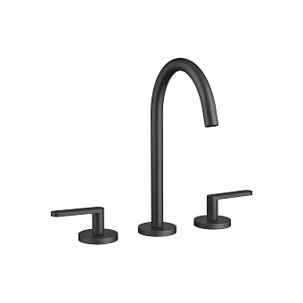Dornbracht Meta Смеситель для раковины, на 3 отв., цвет: чёрный матовый