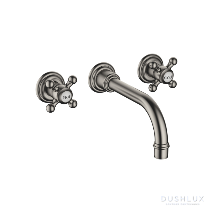 Фото Dornbracht Madison Смеситель для раковины, излив: 18.5см, встраиваемый, цвет: Dark Platinum matt