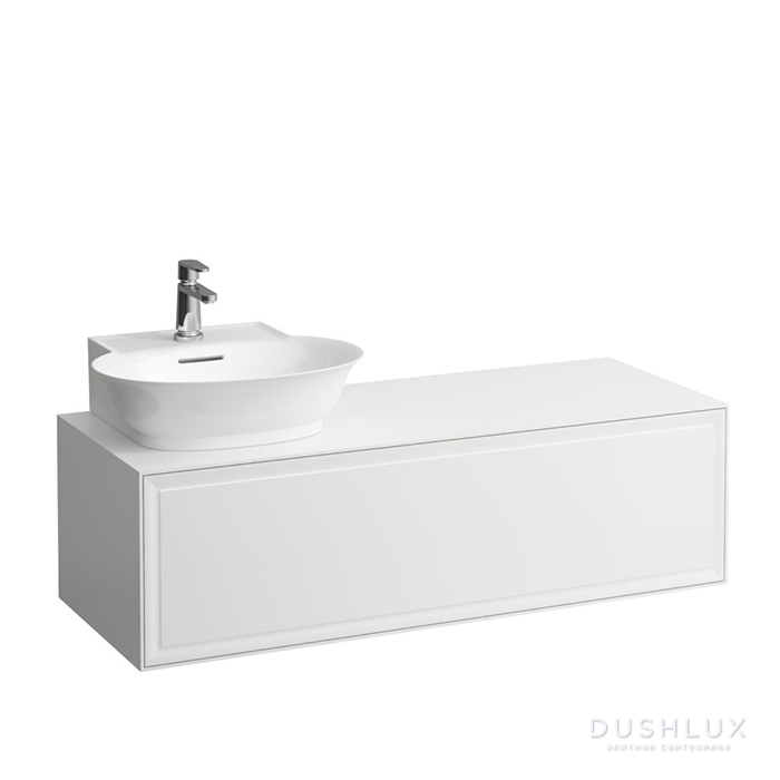 Фото Laufen New Classic Тумба с раковиной, SX, 117.5x45.5x34.5см, подвесная, 1 ящик, цвет: белый глянцевый