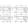 Duravit D-Neo Ванна 150х70х42 см, отдельностоящая, DuraSolid, со сливом (без перелива), цвет: белый