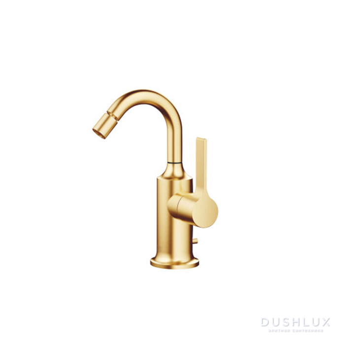 Фото Dornbracht Vaia Смеситель для биде, на 1 отв., с донным клапаном, цвет: Латунь сатинированная