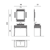 Oasis Rialto Комплект мебели напольный, №2, L98xP51x H:200см, цвет: black glass/хром