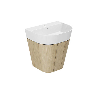 Azzurra Forma Тумба подвесная 60x47x64.5см, с 2 дверцами, с раковиной, цвет: Olmo naturale