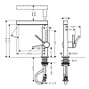 Hansgrohe Finoris Смеситель для раковины, 1 отв., с вытяжным душем 2jet, с донным клапаном Push-Open, цвет: белый матовый