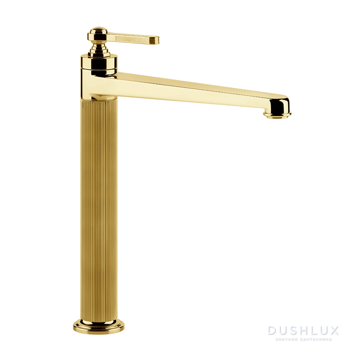 Фото Gessi Venti20 Смеситель для раковины, высокий, 1 отв., цвет: Gold PVD