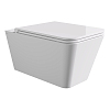 Alice Hide Square Унитаз 55х35см., подвесной, безободковый, с сиденьем и крышкой с микролифтом, с набором для крепления, цвет: белый глянцевый