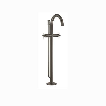 Grohe Atrio New Смеситель для ванны, напольный, с ручным душем и шлангом 125см., цвет: темный графит матовый