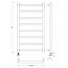 Secado Корато 1 Полотенцесушитель 40x100 см, электрический, цвет: черный матовый