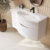 Kerama Marazzi Riva Раковина 100.7х48х15см., накладная, мебельная, с крепежом, правая, 1 отв., с переливом, цвет: белый глянцевый