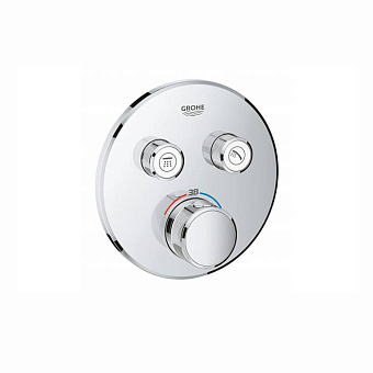 Grohe Grohtherm Внешняя часть термостатического смесителя, цвет: хром