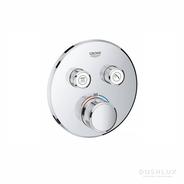 Фото Grohe Grohtherm Внешняя часть термостатического смесителя, цвет: хром