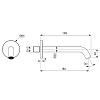 Ideal Standard Ceraline Nuovo Излив для ванны 18см., настенный, подключение 1/2", цвет: хром