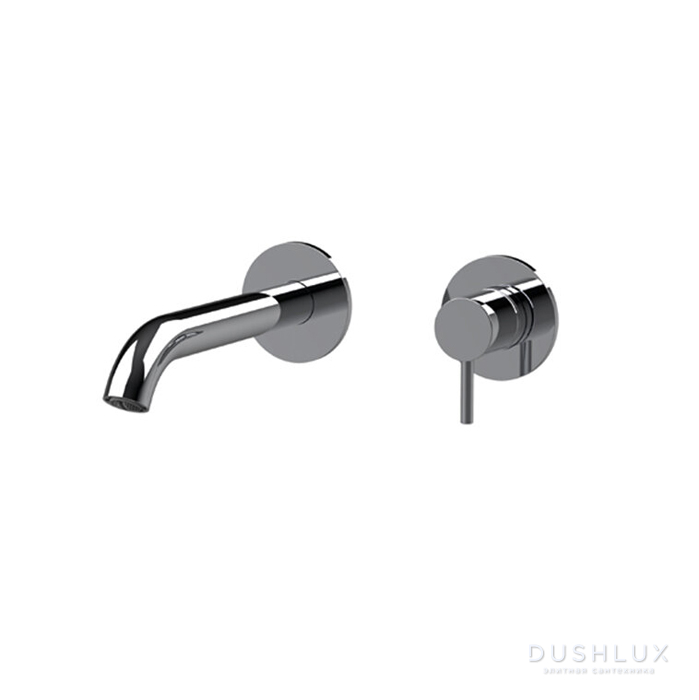 Фото Almar Washbasin Смеситель для раковины, излив 18см., с регулируемым углом аэратора, расположение универсальное, цвет: нержавеющая сталь брашированная