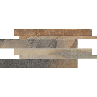 Ergon CornerStone Керамогранит 60x30x0.95см, универсальная, неглазурованный, цвет: Listelli Sfalsati Slate Multicolor