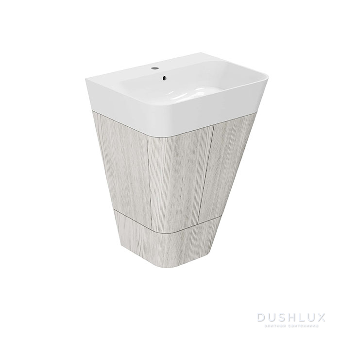Фото Azzurra Build Тумба напольная 59x47x85см, с 1 ящиком, с раковиной, цвет: Olmo bianco