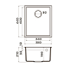 Omoikiri Bosen 38-U Кухонная мойка 38x20x44см.,встраиваемая, цвет: черный