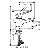 Hansgrohe Novus Loop Смеситель для раковины 70 на 1 отв. с донным клапаном, излив 107мм, h67мм, цвет: хром