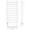 Secado Понтида 1 КСП Полотенцесушитель 50x120 см/60, электрический, цвет: хром