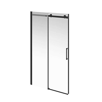 Kerama Marazzi Cristallo Душевая дверь 120x210см., раздвижная, с функцией soft close, цвет: черный матовый