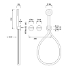 CEA Design BAR Смеситель для ванны/душа, настенный, прогрессивный, с ручным душем, цвет: нержавеющая сталь/белый
