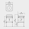 Devon&Devon Season Консоль со столешницей из мрамора серый гранит 60x58хH95.5см, металлическая структура с полочкой решеткой, цвет: хром