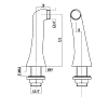 Gattoni Accessori Ножка для  установки смесителя (требуется 2шт), цвет хром