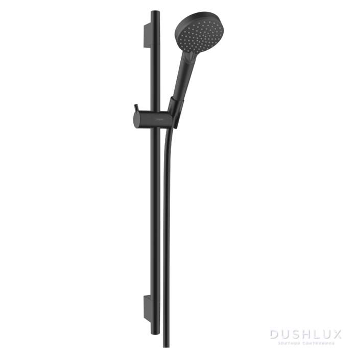 Фото Hansgrohe Vernis Blend Душевой комплект с штангой 650 мм., ручным душем и шлангом, цвет: черный матовый