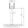 BOSSINI DREAM-RECTANGULAR Верхний душ 400 x 300 мм 1 режим - держателем вертикальным 300 x Ø 36 мм, цвет: хром