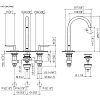 Dornbracht Meta Смеситель для раковины, на 3 отв., цвет: платина матовая
