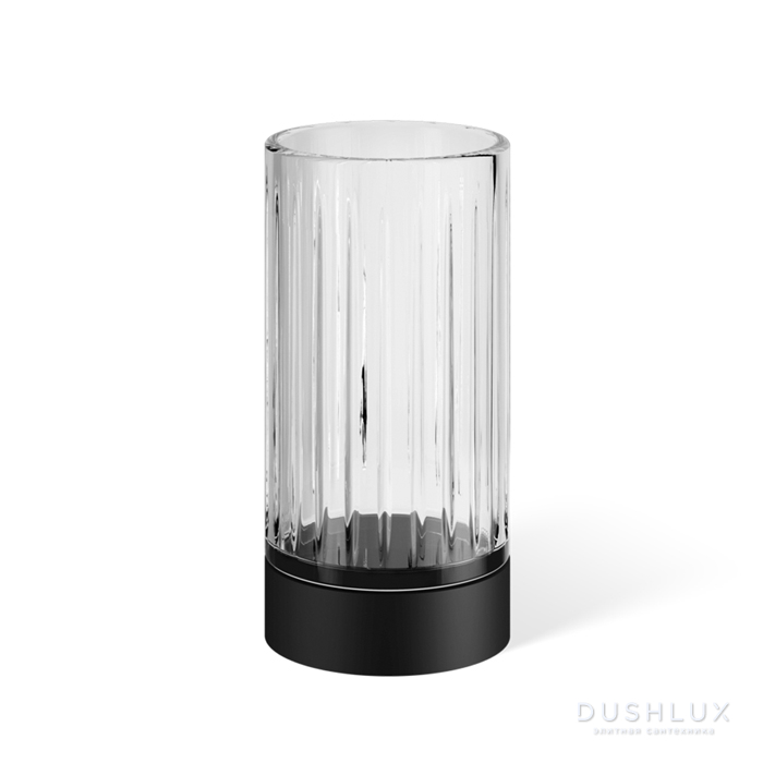 Фото Decor Walther Century Стакан настольный, цвет: черный матовый/граненое стекло