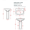 Artceram Civitas Раковина 68х50 см, 1 отв., подвесная, цвет: серый