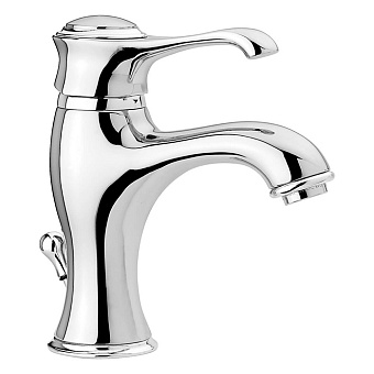 Emmevi Tiffany Смеситель для раковины, на 1 отв., с донным клапаном, цвет: матовый хром