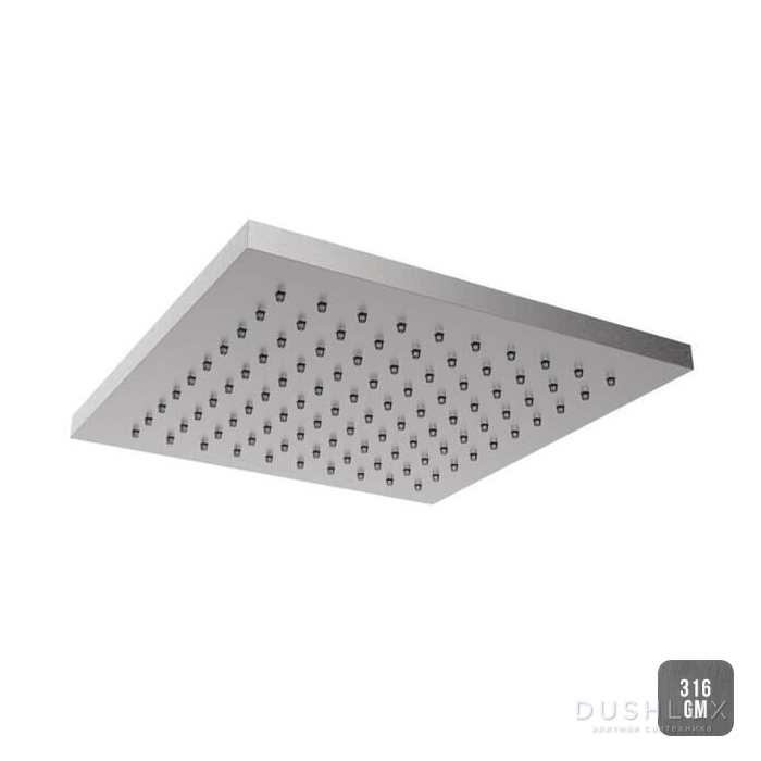 Фото Almar 316 Stainless Steel Верхний душ 25х25см., потолочный, цвет: Gun Metal 316 Brushed PVD