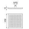 Almar Верхний душ 23x23см., потолочный, цвет: Nickel Brushed