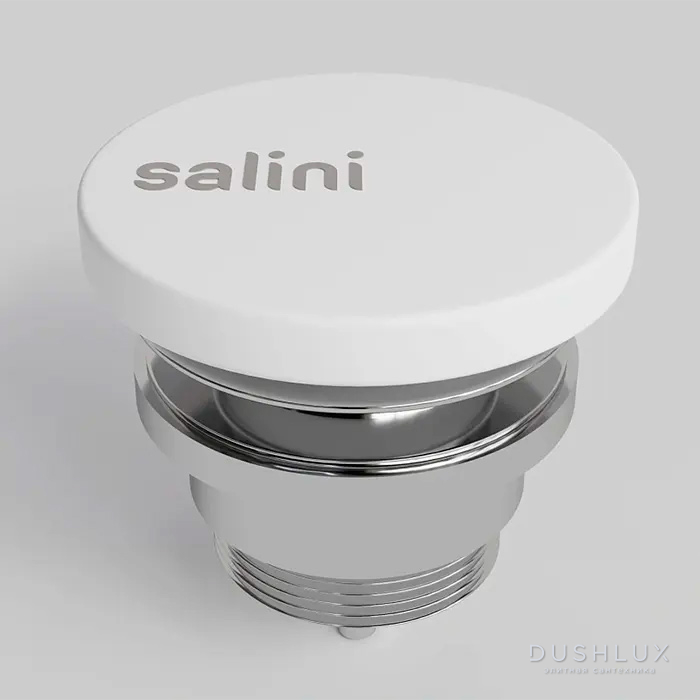 Фото Salini Донный клапан для раковины, фиксированный, S-Stone, цвет: белый матовый