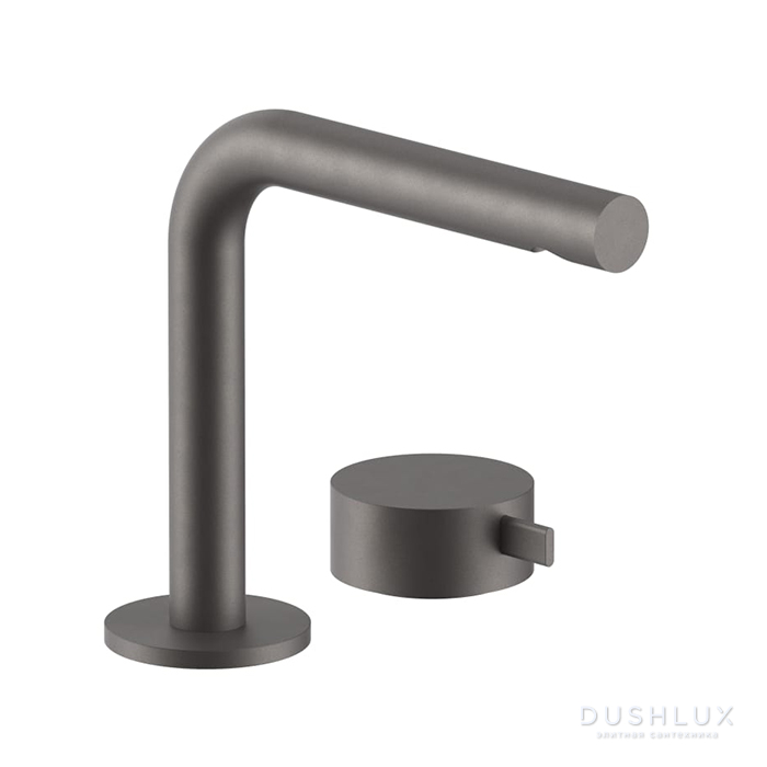 Фото Fantini AF/21 Смеситель для раковины, 2 отв., излив 155 мм, цвет: Matt Gun Metal PVD