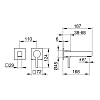 Keuco Edition 90 Square Смеситель для раковины, встраиваемый, излив: 18.7см., цвет: хром