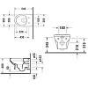 Duravit DuraStyle Комплект: подвесной унитаз Basic Rimless 256209 36.5x54 см.+ сиденье с автоматическим закрыванием 002079, цвет: белый