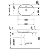 Duravit Luv Раковина 60x40 см, на столешницу, 1 отв., без перелива, цвет: белый