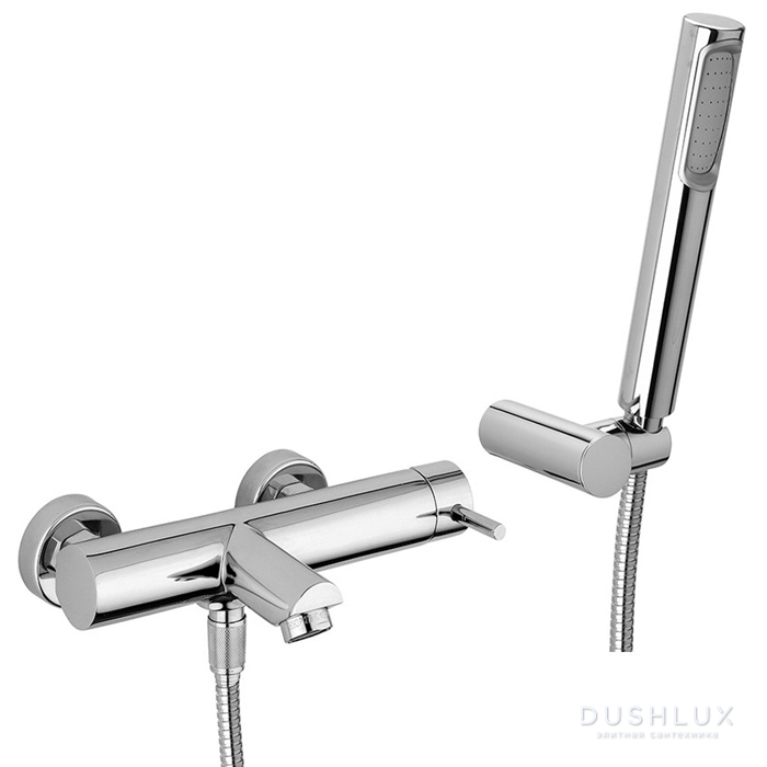 Фото Paffoni Stick Смеситель для ванны, настенный, цвет: Steel looking