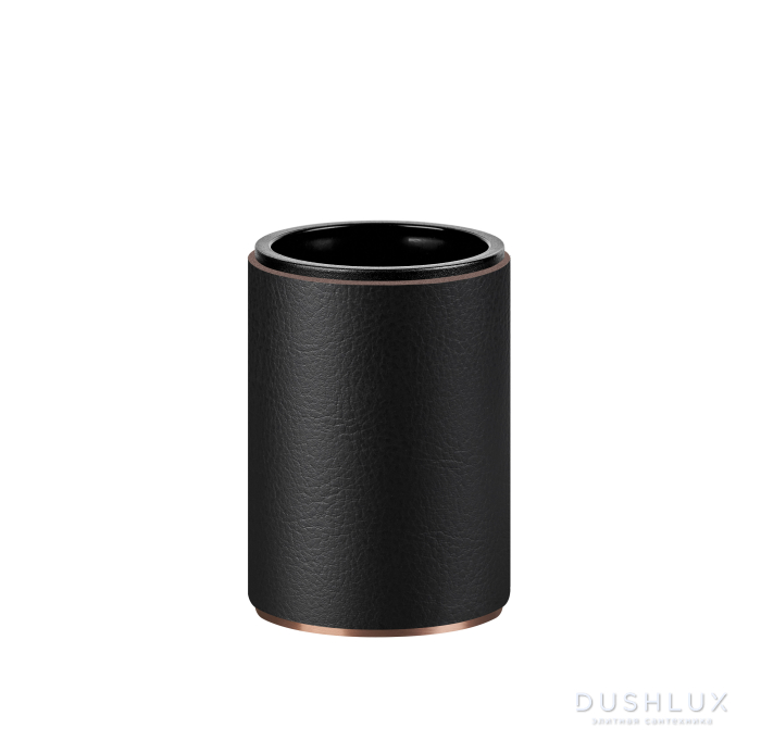 Фото ADJ Стакан для зубных щеток, D7xH10 см., цвет:copper/черный