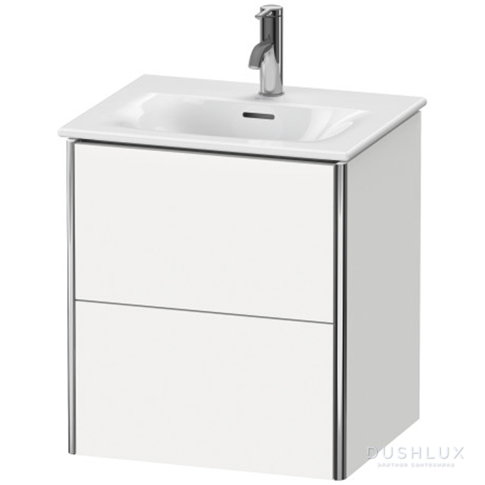 Фото Duravit XSquare База подвесная 51x41.8x56см с раковиной, 2 яшика, цвет: глянцевый белый