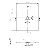 Villeroy&Boch Squaro Infinity Душевой поддон 90х90х4см., Quaryl®, цвет: Stone White