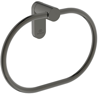 Ideal Standard Conca Полотенцедержатель-кольцо, настенный, цвет: PVD Magnetic Grey